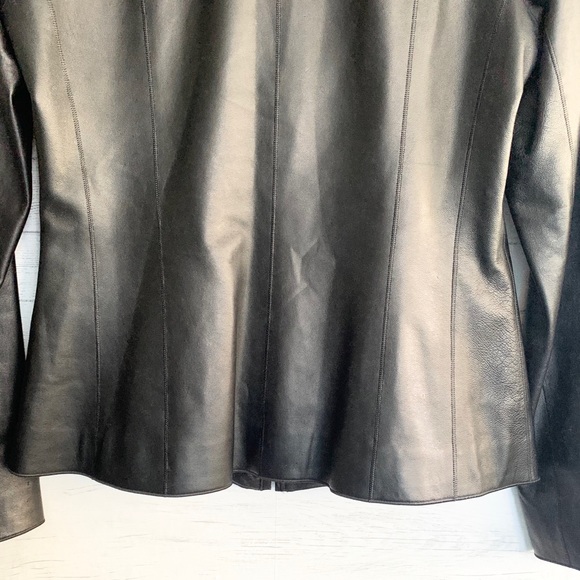 Cole Haan Wing Collar Leather Jacket - Picture 12 of 16